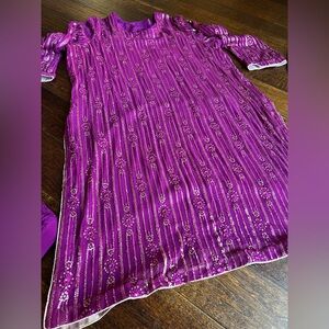 Elegant Purple Pakistani Indian fancy dress